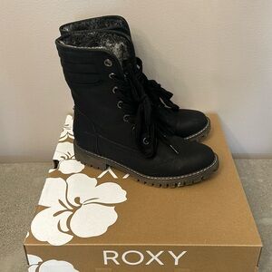 Roxy Aldean Faux Fur Combat Boots